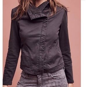 Anthropologie Marrakech Black Moto Jacket, Size Small